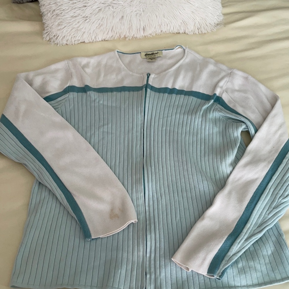 Eddie Bauer zip up sweater- XL